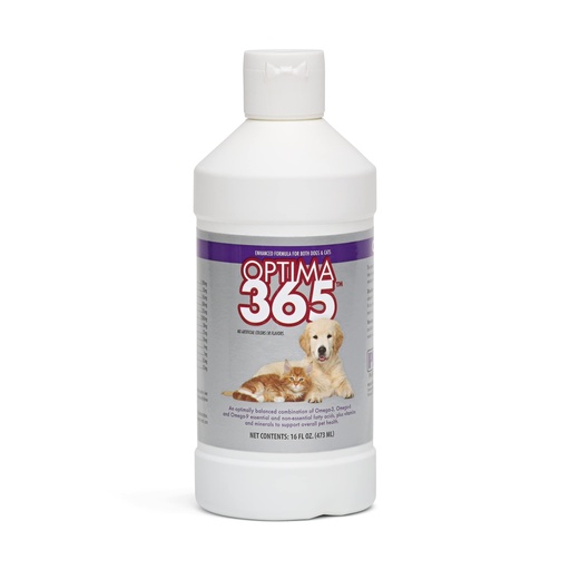 [BRSWIYT6DECQMD3I] PRN Pharmacal OPTIMA 365 - Essential Fatty Acids Nutritional Supplement for Cats & Dogs - With Omega-3, Omega-6, Omega-9, & Other Vitamins & Minerals to Support Overall Pet Health - 16 Fl Oz