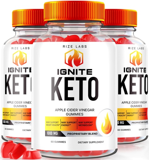 [BRSROHQOCR5RM3TH] rize labs (Pack of 3 Ignite Keto ACV Gummies, for Advanced Weight Loss, Keto Ignite Supplement (180 Gummies)