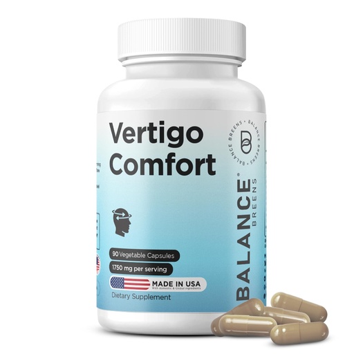 [BRSW2YL2AENREYIY] Vertigo Relief Supplement 1750mg, 90 Capsules - Natural Support for Motion Sickness, Dizziness, Tinnitus, Migraines, Inner Ear Balance (Pack of 1)