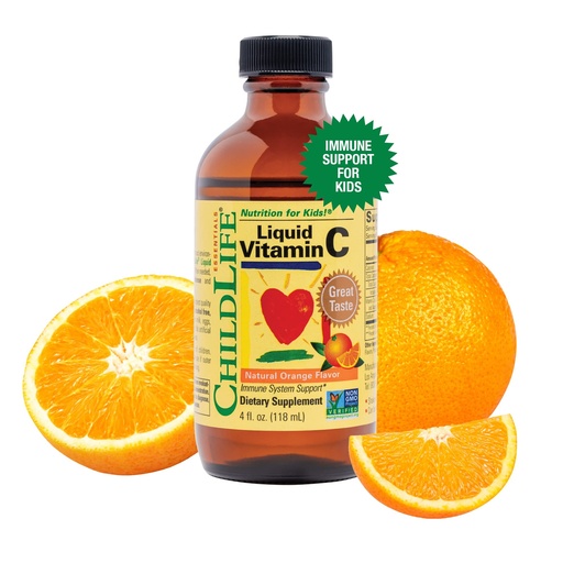 [BRSWIZABPINWKETM] CHILDLIFE ESSENTIALS Liquid Vitamin C - Pure Vitamin C Liquid Supplement for Kids, Toddlers, & Babies, Immune System Support, Natural Orange Flavor, 4 Fl Oz (Pack of 1)
