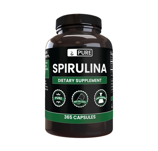 [BRSWGC33PIBQYF37] Pure Original Ingredients Spirulina (365 Capsules) No Magnesium Or Rice Fillers, Always Pure, Lab Verified
