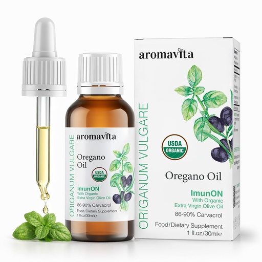 [BRSWYZT7PN4BU33P] Oregano Oil Drops 86–90% Carvacrol – USDA Organic Liquid Oregano Oil – Flexible Dosing – Immune & Digestive Support – Greek Oregano –30 ml (1fl.oz)