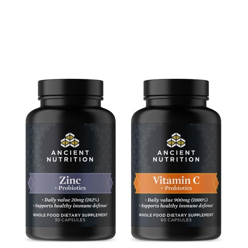 [BRSW2GABDN5BGFI3] Ancient Nutrition Zinc 30 Count + Vitamin C (60 Count)