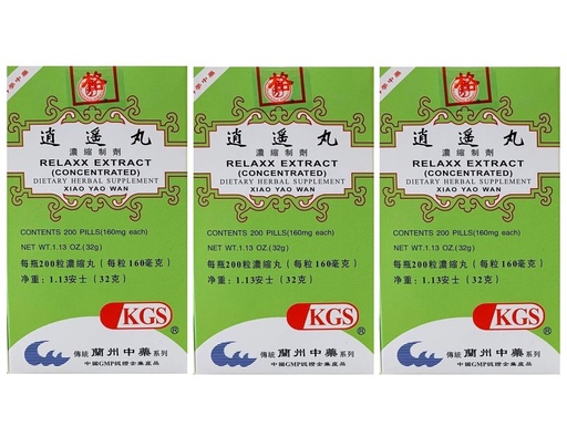 [BRSWKYIABINBQCDG] Relaxx Extract (Xiao Yao Wan)160mg X 200 Pills Per Bottle (3 Packs)