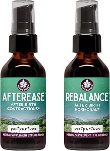 [BRSW2ZYTOEIAEFLD] WishGarden AfterEase Postpartum Contraction Drops + ReBalance Postpartum Hormone Level Support (2-2oz Bundle)