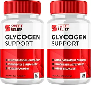 [BRSRAHQTAEHB63TK] Sweet Relief Glycogen Support - Sweet Relief Blood Vessel Cleaner, Sweet Relief Capsules, Advanced Formula for Overall Wellness, SweetRelief (120 Capsules, 2 Pack)
