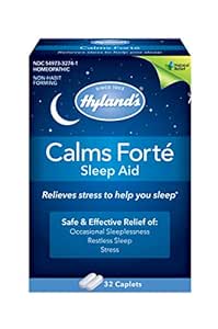 [BRSWK2Q2OVYGIG32] Hyland’s Calms Forte' Sleep Aid Caplets, Natural Relief of Nervous Tension and Occasional Sleeplessness, 32 Count