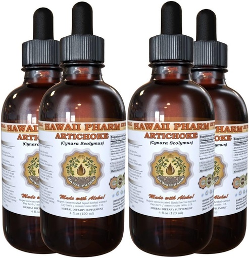 [BRSWI237OV6AAF32] Artichoke Liquid Extract, Organic Artichoke (Cynara scolymus) Tincture 4x4 oz
