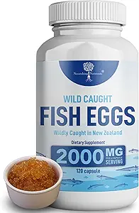 [BRSRMHD2O4HR4ELB] Wild Caught Fish Eggs 2,000mg - Omega 3 Supplement for Eye, Brain Health, Supports Immunity, Bones and Teeth, Mood Support with Omega 3-6-9 Fish Egg Capsules