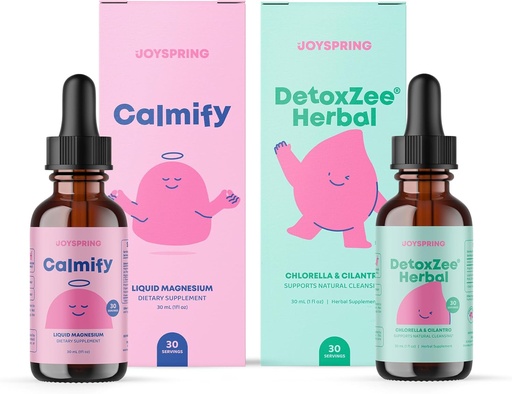 [BRSRAGTQAECBYHI6] JoySpring Magnesium Citrate Liquid & Magnesium Glycinate and Herbal Detox and Cleanse for Kids