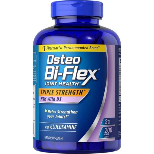 [BRSW22QRCF5QAELK] Osteo Bi Flex Supplement Glucosmine 1500 Mg Vitamin D 1000IU (200Count), 200Count 1 Pack