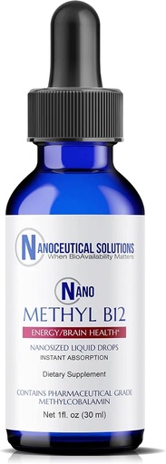 [BRSWY2YLO5YAAYAU] NANO METHYL B-12, 1000MCG Methylcobalamin, nanosized liquid drops for INSTANT ABSORPTION, East to Use. Delicious Berry Flavor.