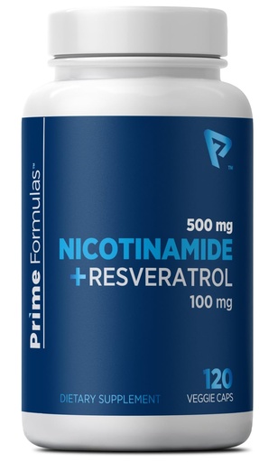 [BRSWYAAZPIFBAC3K] Nicotinamide 500mg with Resveratrol 100mg | Non-Flush NAD+ Precursor for Healthy Aging, Cellular Energy & Skin Health | Vegan & Non-GMO | 120 Veggie Capsules | 4-Month Supply