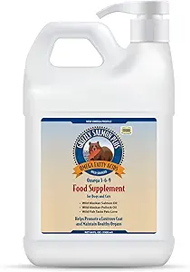 [BRSWIYD2CFYROHLM] Grizzly Salmon Plus Omega Fatty Acids Food Supplement for Dogs & Cats (Various Sizes) - Wild-Sourced Omega 3-6-9, Wild Alaskan Salmon Oil (64 Fl Oz)