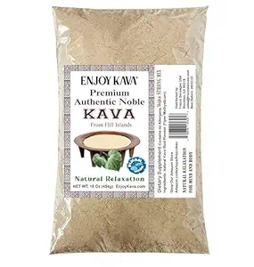 [BRSRAFQBC4DRUCY3] Premium Noble Kava Powder (1 LB Bag) Drink Powder Good for Relaxing from Fiji EnjoyKava.com