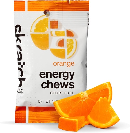 [BRSWGZDROUIAOE33] Skratch Labs Energy Chews | Gummies for Running, Cycling, and Sports Performance | Gel Alternative | Orange (10 Pack) | Gluten Free, Vegan