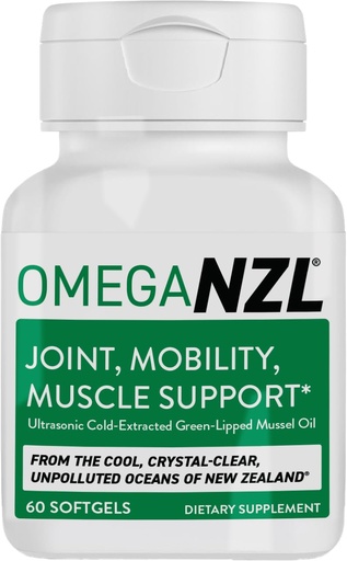[BRSROAYLBAPAIHL2] Original Omega-3 Joint Support Supplement, Best Natural Muscle Relief, Green Lipped Mussel Oil, 60 Softgels, No Fishy Aftertaste