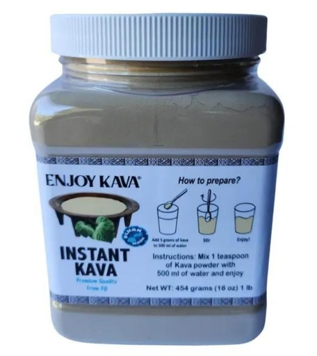 [BRSROBAPOQAWMAA6] KAVA On The Go - Micronized INSTANT Kava (1 LB Jar / 16 Oz) From FIJI - JUST ADD WATER EnjoyKava.com