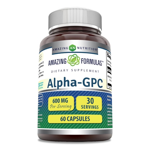 [BRSWGGALAAAR6ALK] Amazing Formulas Alpha GPC Supplement | 600 Mg Per Serving | 60 Capsules | Non-GMO | Gluten Free | Made in USA