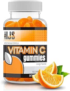[BRSW2ZQ6PJ7QA2AY] Vitamin C Gummies | Chewable Orange Flavored | Immune Support | Heart Health | Gluten-Free & Vegetarian | Vitamin C Gummies for Adults & Kids- 90 Count