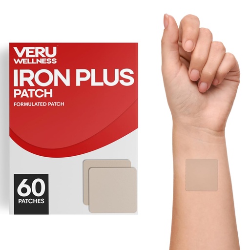 [BRSRMCQQDN7BYGQV] Veru Wellness Iron Plus Daily Patch - Iron Deficiency Support - Blood Levels and Energy (60 Day)