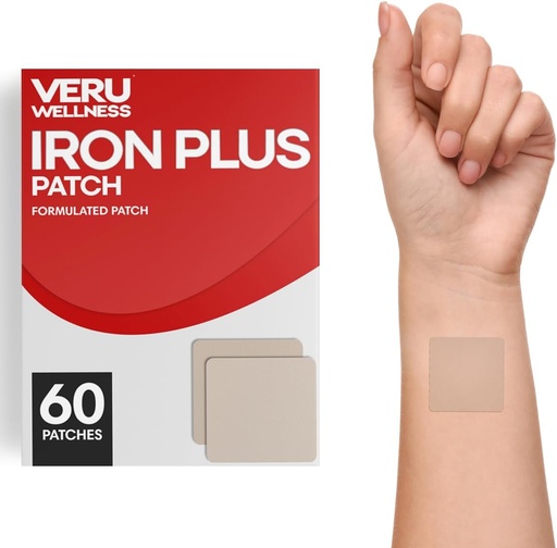 [BRSRMCQQDN7BYGQV] Veru Wellness Iron Plus Daily Patch - Iron Deficiency Support - Blood Levels and Energy (60 Day)