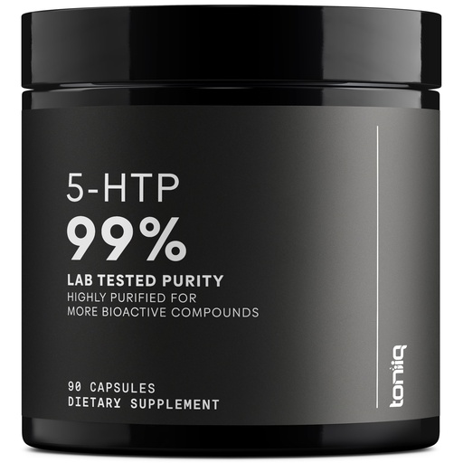 [BRSWGZ33AUFRU23Z] Toniiq Ultra High Strength 5HTP Capsules - 99%+ Highly Purified and Bioavailable - 12:1 Concentrated Extract - 200mg - 90 Veggie Capsules