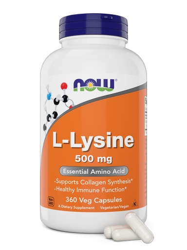 [BRSRAZARC57WKFYZ] Now L-Lysine 500 mg, 360 Vegetarian Capsules