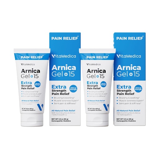 [BRSROAYEDEPAYC3X] VitaMedica Arnica Gel Plus 15 Healing Plant Compounds, Extra Strength Formula for Bruising, All-Natural Plant-Based Topical Gel, 2-Pack