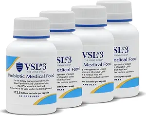 [BRSRMBIBAF7GMHLF] VSL #3® Probiotics for Digestive Health, IBS & UC Symptoms - 112.5B CFUs, High-Potency, Multi-Strain, Live, Refrigerated Probiotic, Medical Food for Gut Health Support in Men & Women, 240 Capsules