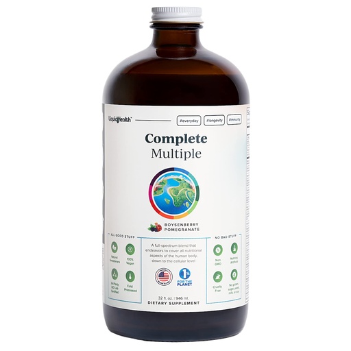 [BRSWIZT3O4JWKHT6] LIQUIDHEALTH Complete Multiple Adult Liquid Multivitamin - Essential Vitamins, Minerals & Nutrients, Immune Support, Gut Health, Energy, Detox - Made in USA, Vegan, Non-GMO, Sugar-Free (32 oz)