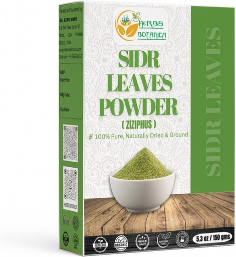 [BRSROYITCR6RYCQ2] Herbs Botanica Sidr Powder 100% Natural & Pure Ziziphus Spina-Christi Herbal Hair Cleanser & Conditioner | Strengthens Roots, Controls Dandruff, Adds Shine & Soothes Scalp Naturally 5.3 oz