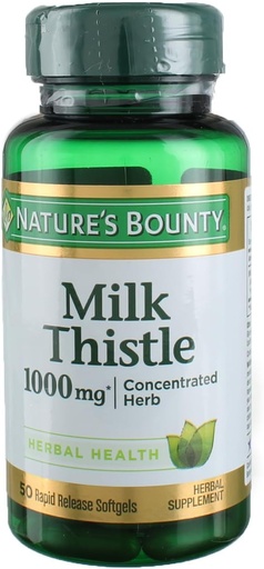 [BRSWKF35BYIGYF3I] Nature's Bounty Milk Thistle 1000 mg, 50 Softgels (3 Pack)