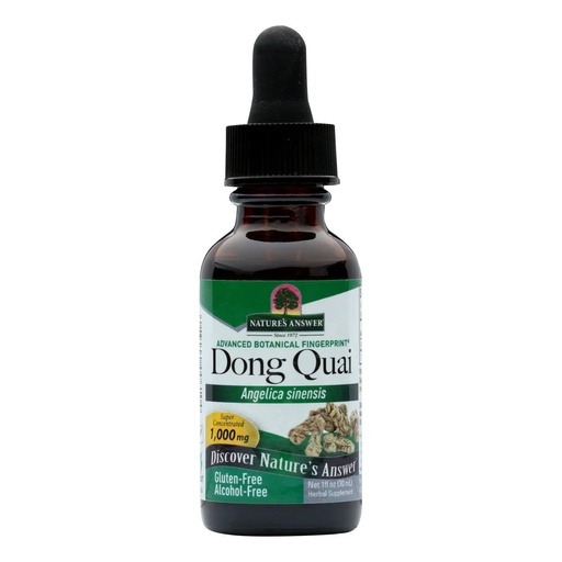 [BRSWIYQMCMIBAE3Y] Nature's Answer Dong Quai Womens Support Supplement - Female Hormonal Support, Female Wellness Supplement, Liquid Extract, Alcohol Free, Gluten Free, Kosher - 1 oz