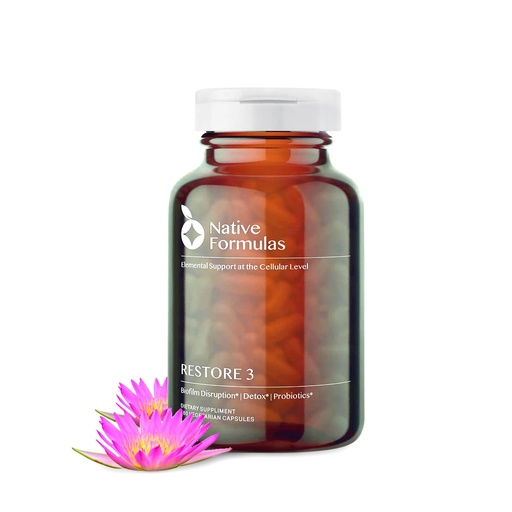 [BRSW2ZQROJYA4FDD] Native Formulas Restore 3 Proteolytic Enzyme & Spore Probiotic Blend Supplement - 60 Capsules - Advanced Biofilm Disruption Aid - Support GI Health, Fibromyalgia, Gut Flora, Muscle