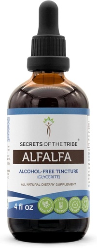[BRSWKHY4OV6WK3TG] Alfalfa Tintura Extrato líquido sem álcool, Alfalfa Folha seca 4 fl oz