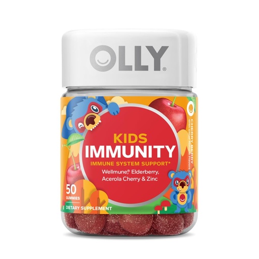 [BRSROCAYDMDQICTJ] OLLY Kids Sleep & Immunity Gummy, Melatonin, Wellmune, Elderberry, 50 Count