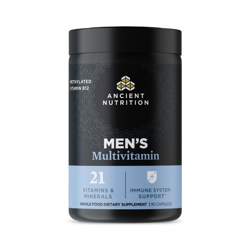 [BRSWGHABDIHR6FAZ] Ancient Nutrition Multivitamin for Men, Multi Men's, Methylated Vitamin D, C, E, B12, Zinc, Magnesium, Supports Healthy Immune System and Bone Health, 90 Ct