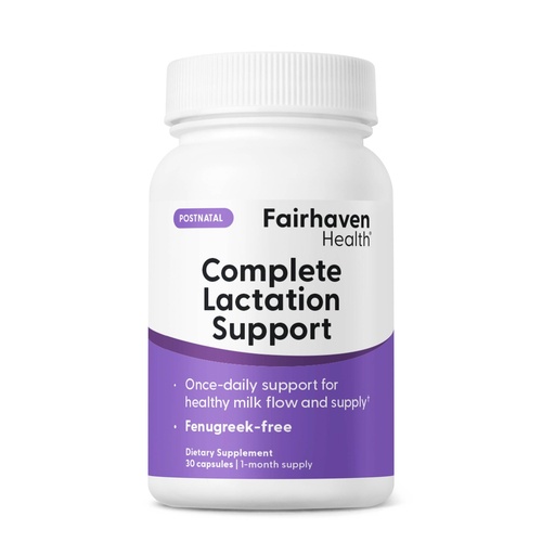 [BRSRAGAPCJ5RY3QV] Fairhaven Health Complete Lactation Support | Lactation Supplement to Increase Breastmilk Production | Improve Breastfeeding Comfort* | Vegan Breastfeeding Supplements | Gluten Free | 30 Capsules