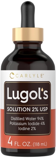 [BRSROCAEO57Q43LH] Carlyle Lugols Iodine 2 Percent | 4 fl oz (Pack of 1) | Potassium Iodide and Iodine Solution 2% Liquid Drops