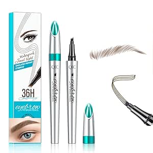 [BRSRA236DN4GOCAV] Q703 Waterproof Precision Eyebrow Stylus Pen for Natural, Lasting Brows, 4-Tip (2#Dark Brown)