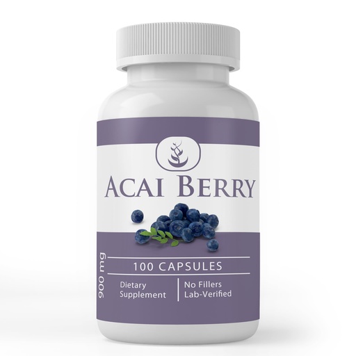 [BRSWYGQ3OZ6QACY3] PURE ORIGINAL INGREDIENTS Acai Berry (100 Capsules) No Magnesium Or Rice Fillers, Always Pure, Lab Verified