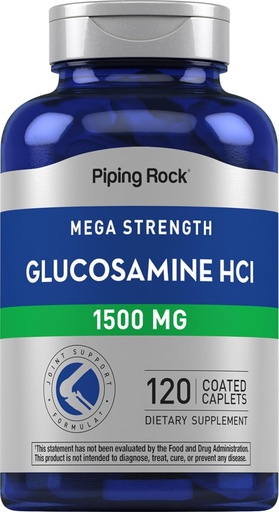 [BRSWIFDQAYPA4HTU] Piping Rock Glucosamine HCL 1500mg | 120 Caplets | Mega Strength | Non-GMO & Gluten Free Supplement