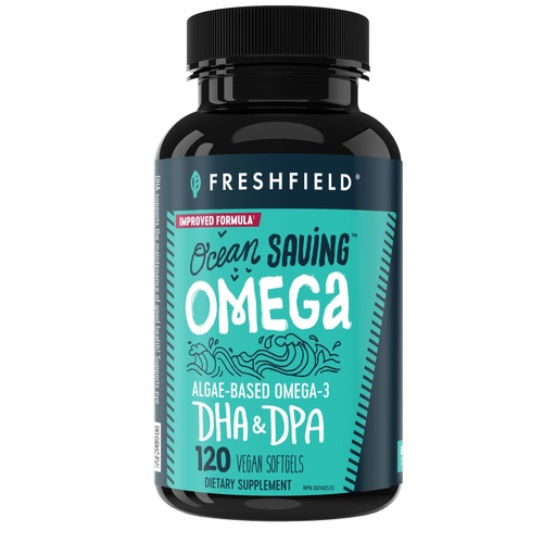 [BRSRAYAEOEJWECIZ] Freshfield Omega 3, DHA Supplements, Algae Oil, Vegan Omega, Ocean Saving Fish Oil Replacement, Sustainably Sourced, Highest Levels of DHA per Capsule, w/DPA