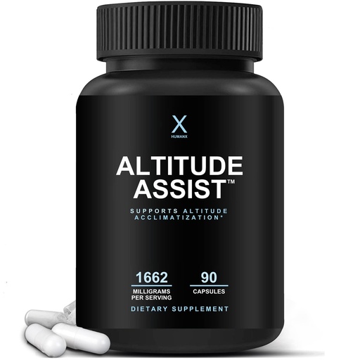 [BRSWYGT2OQHQG3TU] Altitude Assist - Altitude Sickness Prevention - Relief for Mountain Sports (Skiing, Snowboarding, Climbing) - Non GMO, Vegan, Keto - Formula for Acclimation, Altitude Sickness Supplement - by HumanX