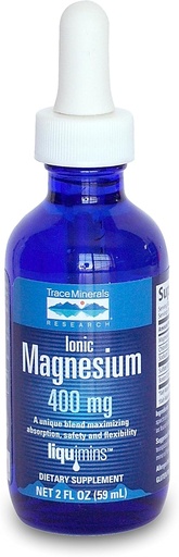[BRSWKGABCENA22AV] Trace Minerals Research Ionic Magnesium - 4 oz - Can Help with Muscle Cramps and Muscle Fatigue - Naturally Sourced and 100% Natural