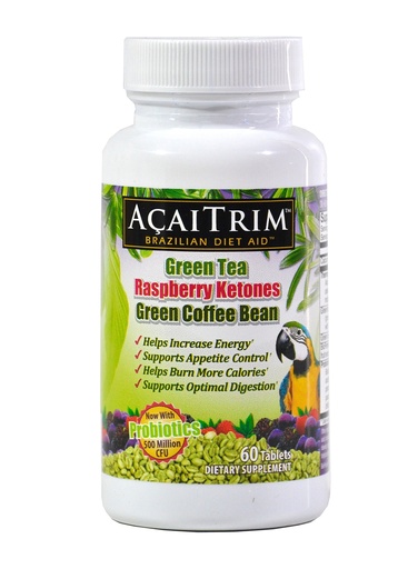 [BRSWIYIIDIGAOGD4] AcaiTrim- Weight Loss Supplement- Green Tea Extract, Green Coffee Bean Extract, Raspberry Ketones, Acai, & Probiotics – Supports Metabolism & Energy for Men & Women- 60 Acai Berry Capsules