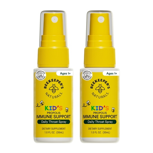 [BRSWYYAYBZ7QOA3Z] Beekeeper's Naturals Kids Propolis Throat Spray 95% Bee Propolis Extract - Natural Immune Support & Sore Throat Relief, Antioxidants & Gluten-Free, 1.06 oz (Pack of 2)
