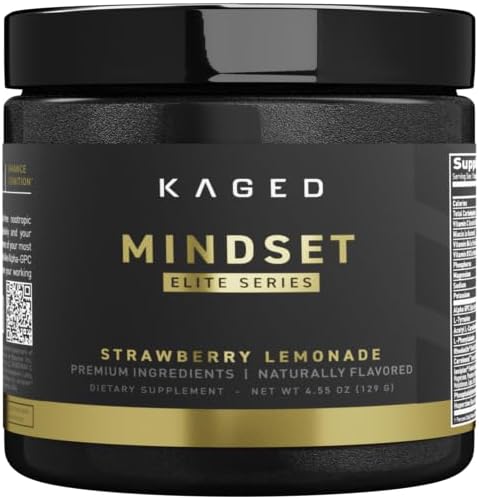[BRSROFIOCAGWM2T5] Kaged Nootropic Mindset Elite, Focus and Productivity Supplement, Stimulant Free, Supports Working Memory, Focus, and Mood*, Strawberry Lemonade - 30 Servings
