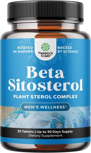 [BRSWKGYLBJ7RQYDK] Plant Sanderols complexos amb Betat Steosterol - 500mg Beta-Stosterol Sterols i Stanols suplementaris per a la salut del cor i el suport a l'estat - la Salut de l'estat suplementari per als homes - 30 tetes